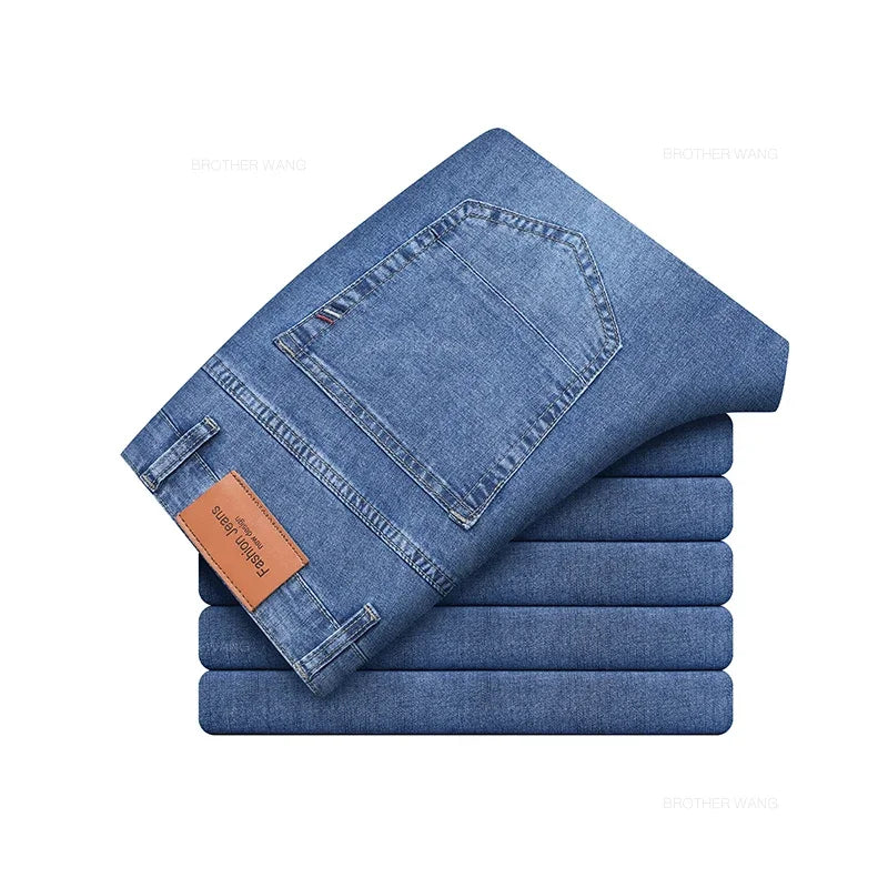 Heren slim fit denim spijkerbroek