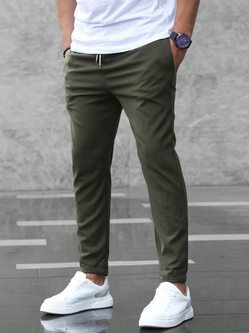 Heren stretch chino broek