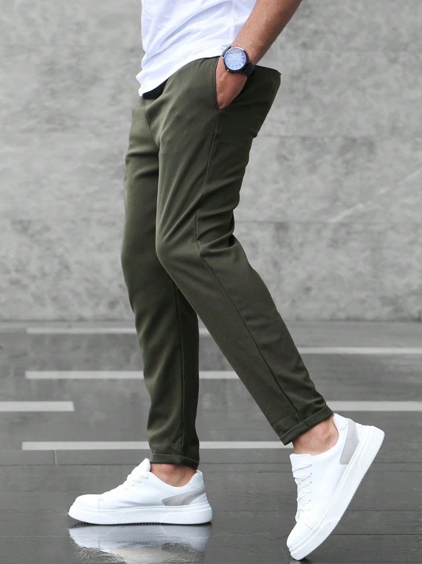 Heren stretch chino broek