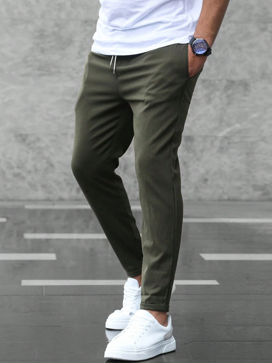 Heren stretch chino broek