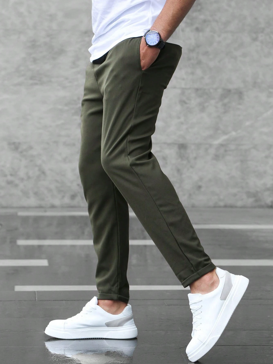 Heren stretch chino broek