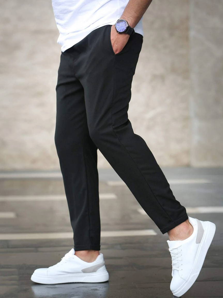 Heren stretch chino broek