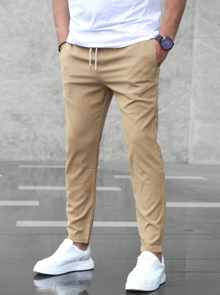 Heren stretch chino broek