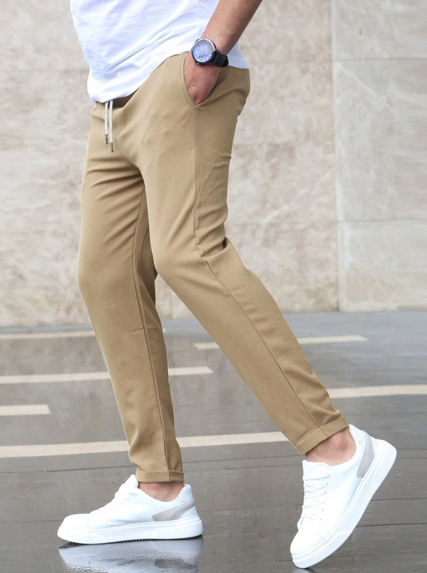 Heren stretch chino broek