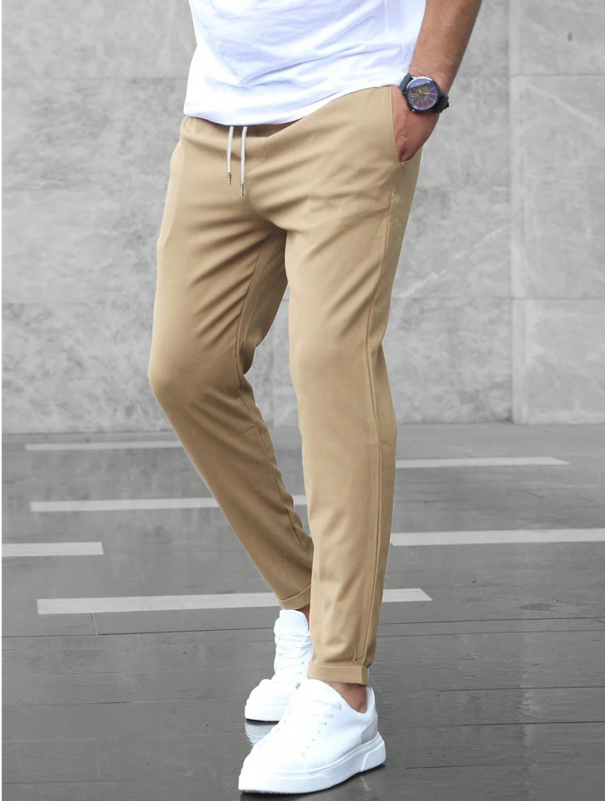 Heren stretch chino broek