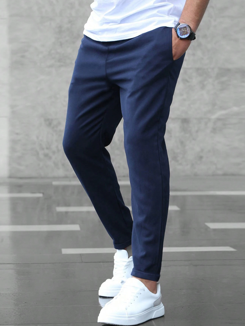 Heren stretch chino broek