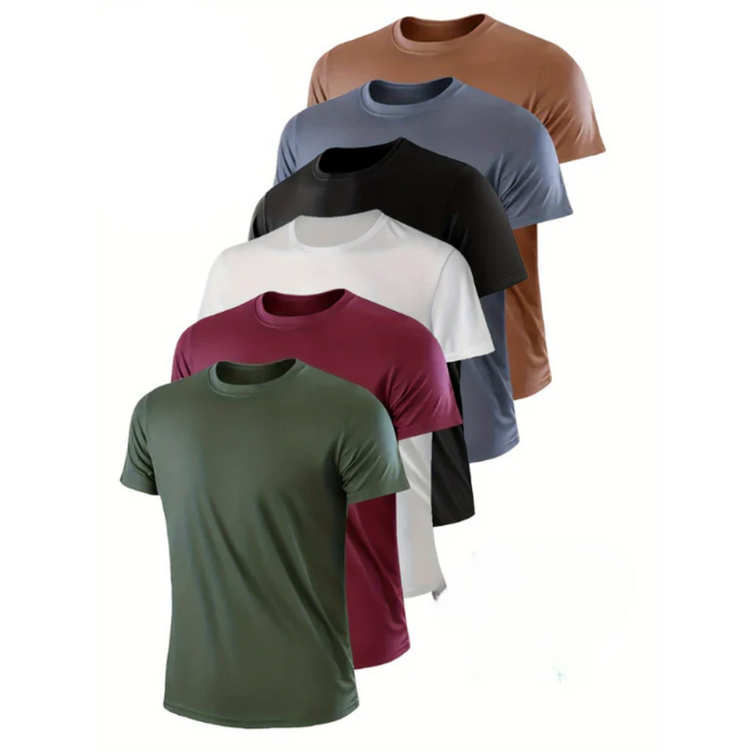 Heren 6-pack Quickdry Atletische T-shirts