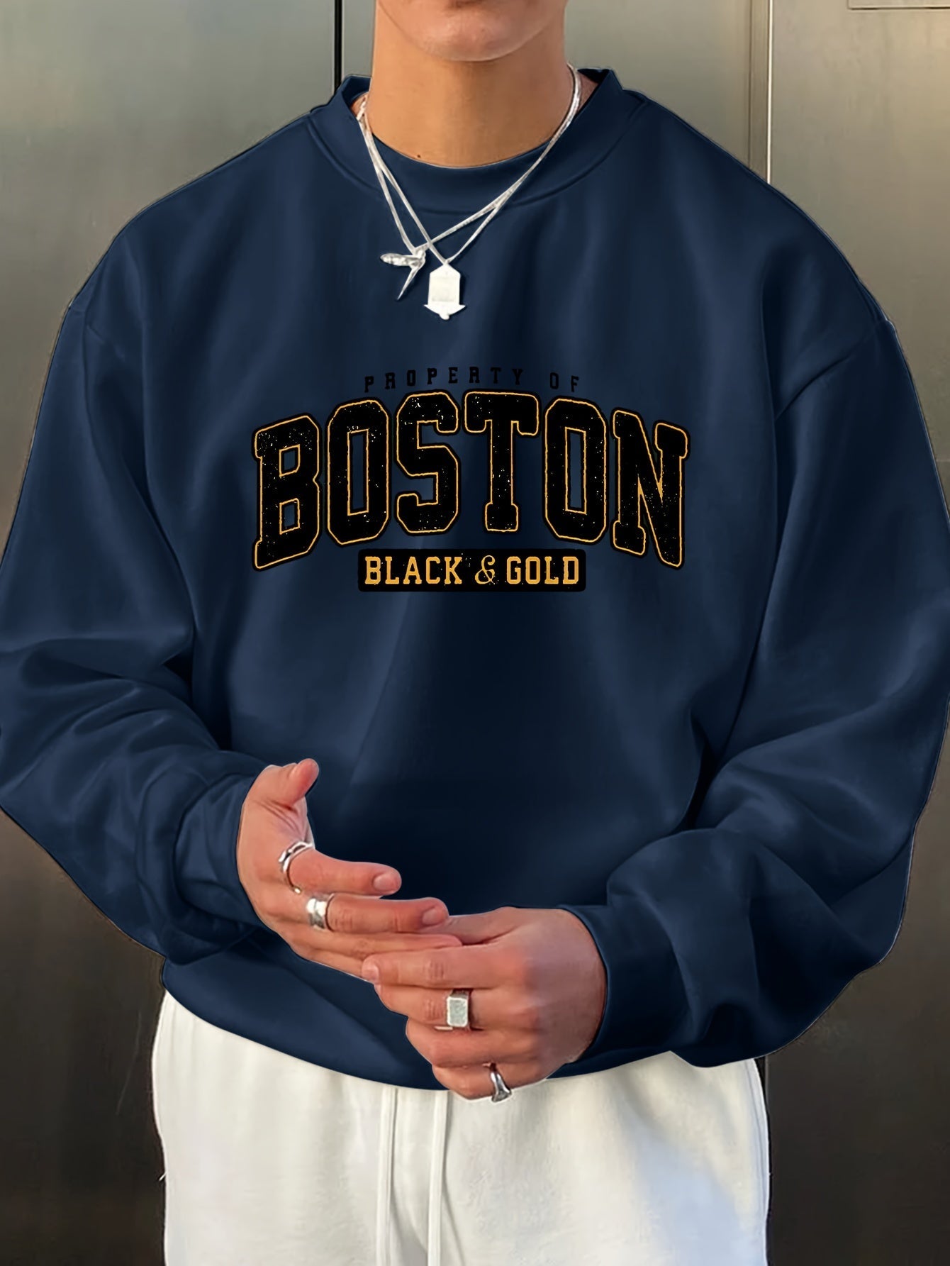 Heren boston oversized trui