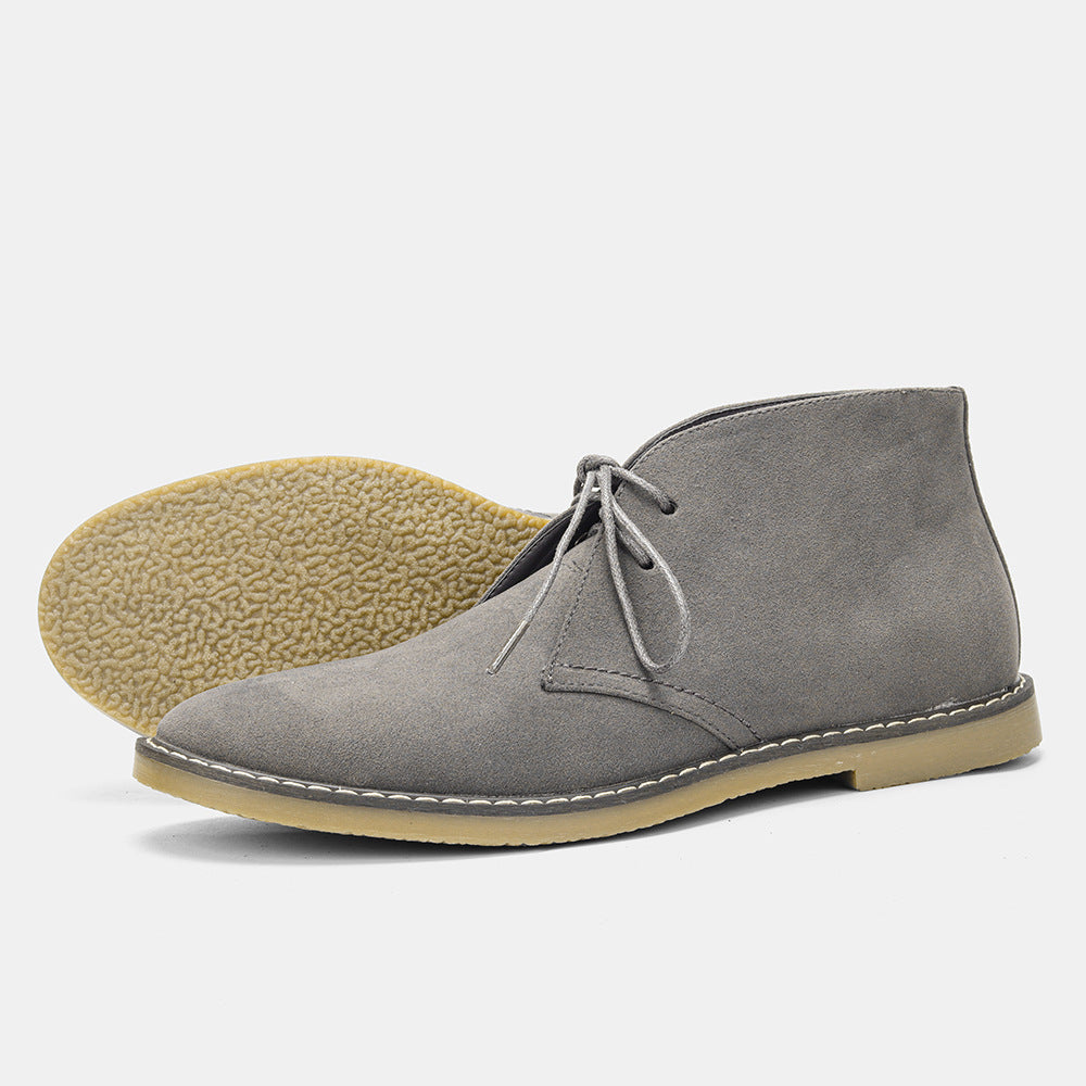 Heren hightop suede veterschoenen