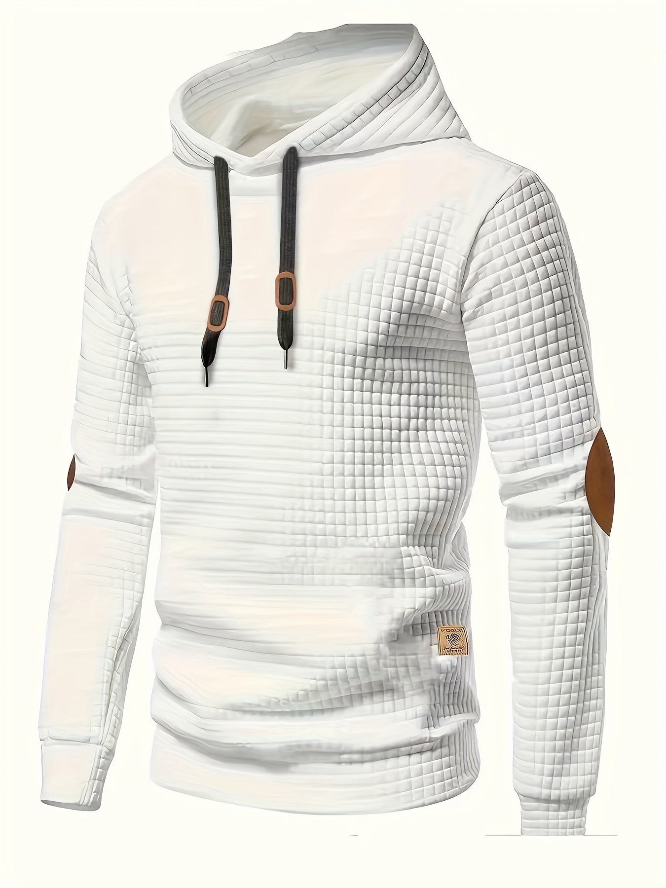 Heren hoodie met wafelpatroon