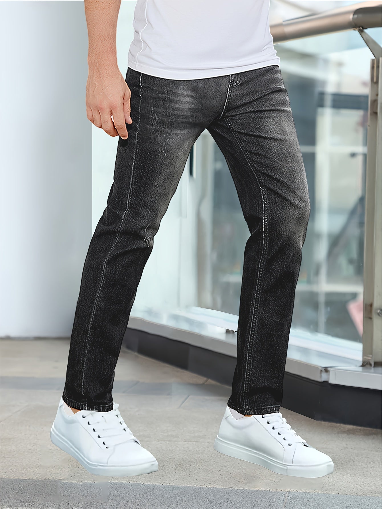 Heren slim-fit jeans met stretch