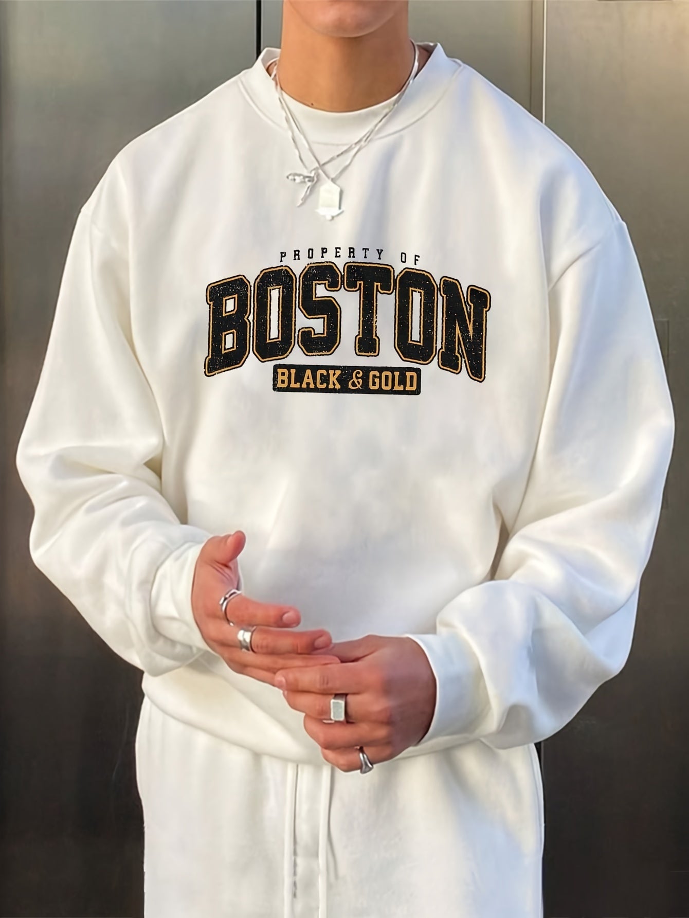 Heren boston oversized trui