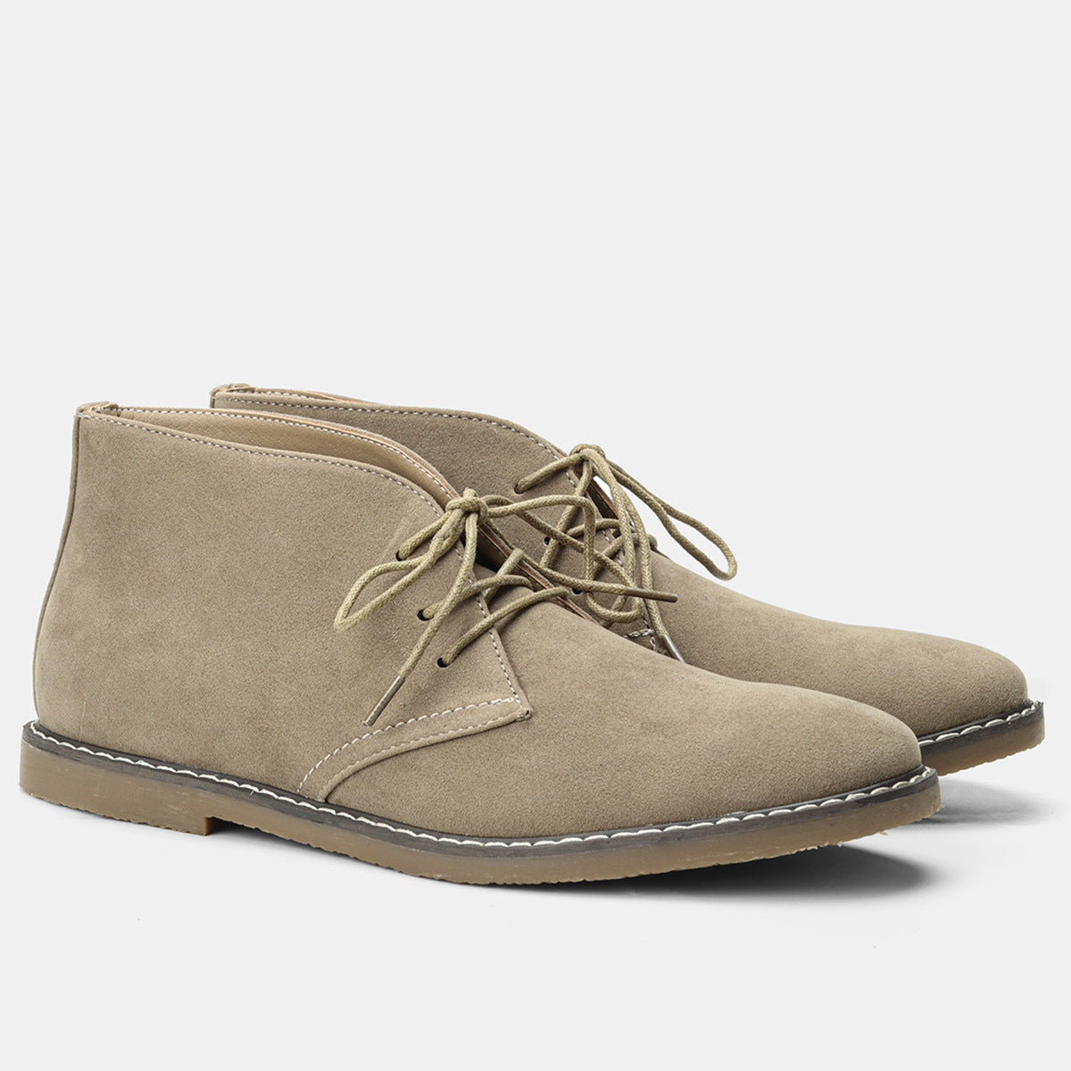 Heren hightop suede veterschoenen