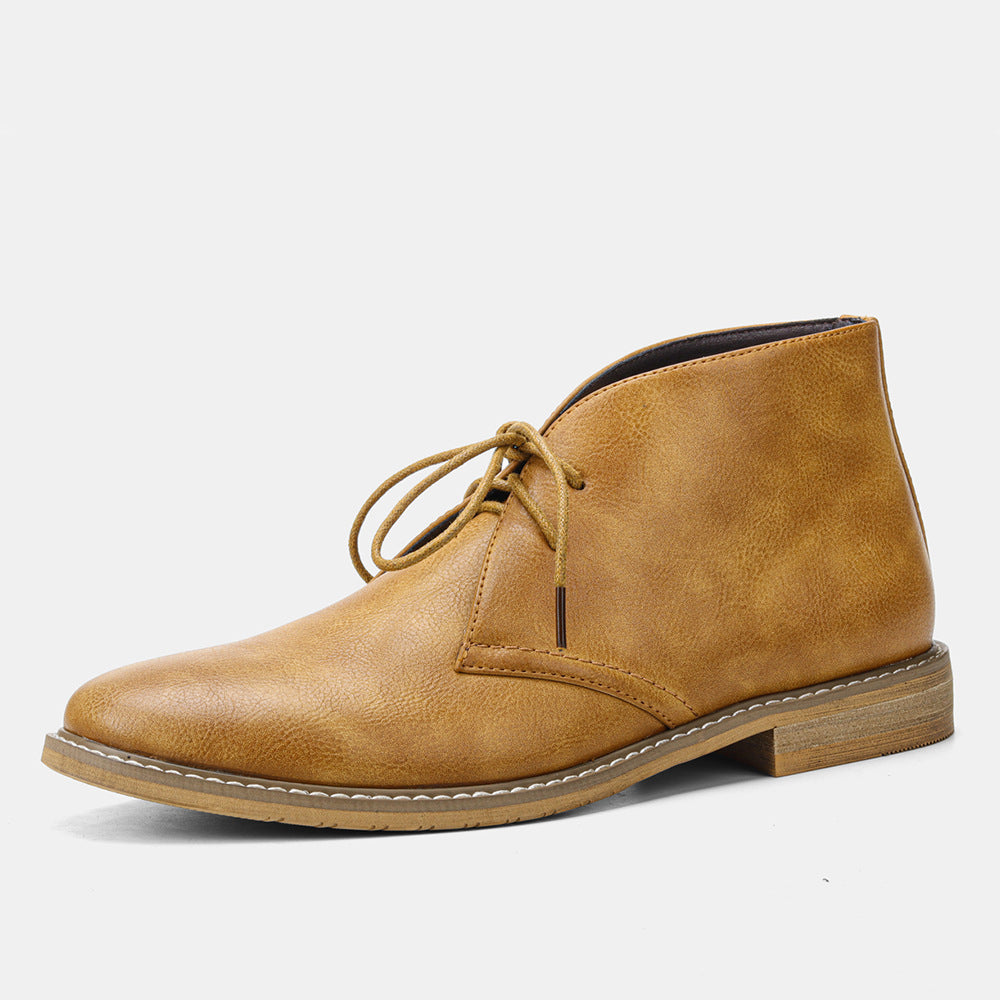 Heren hightop suede veterschoenen