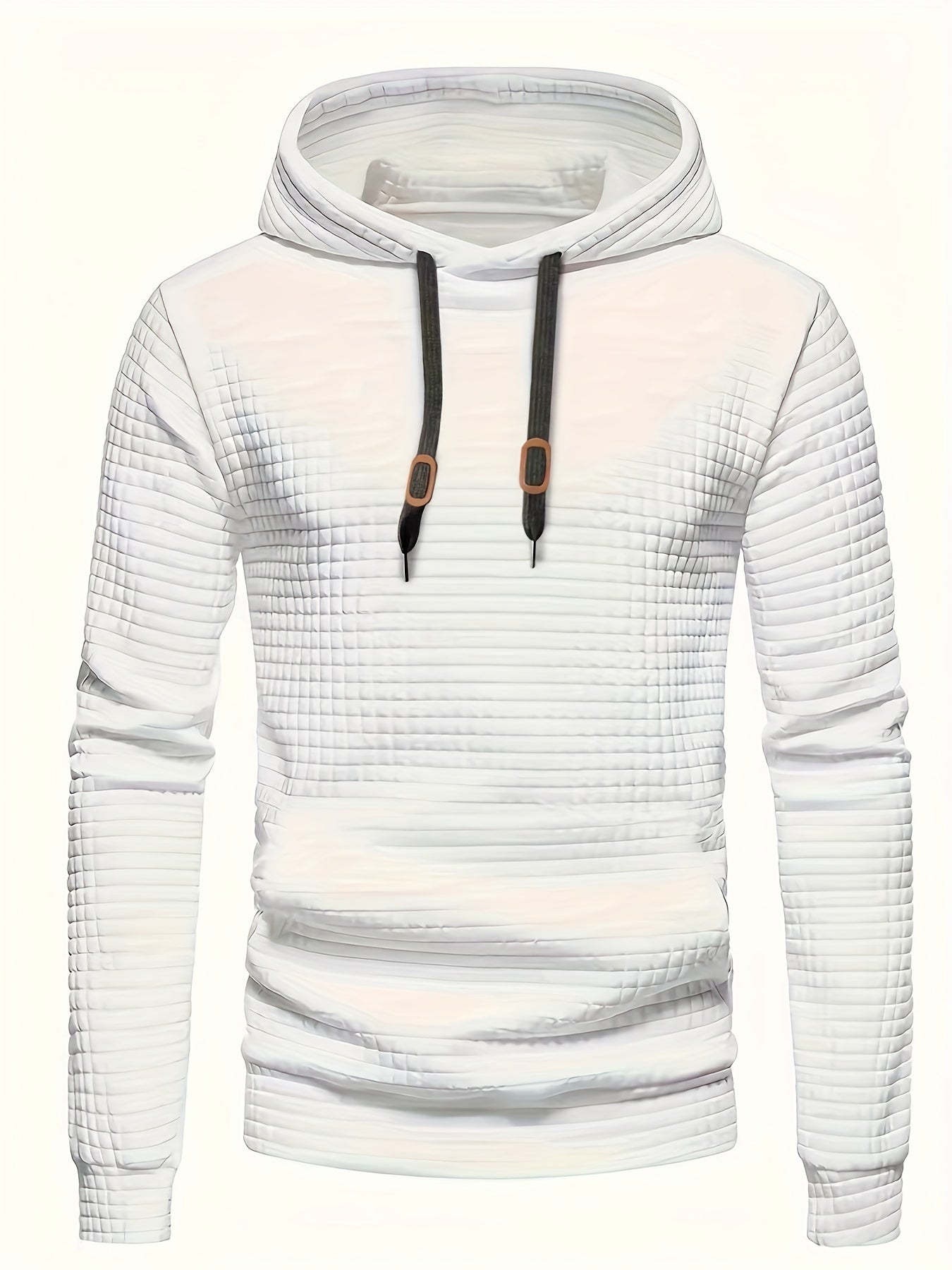 Heren hoodie met wafelpatroon